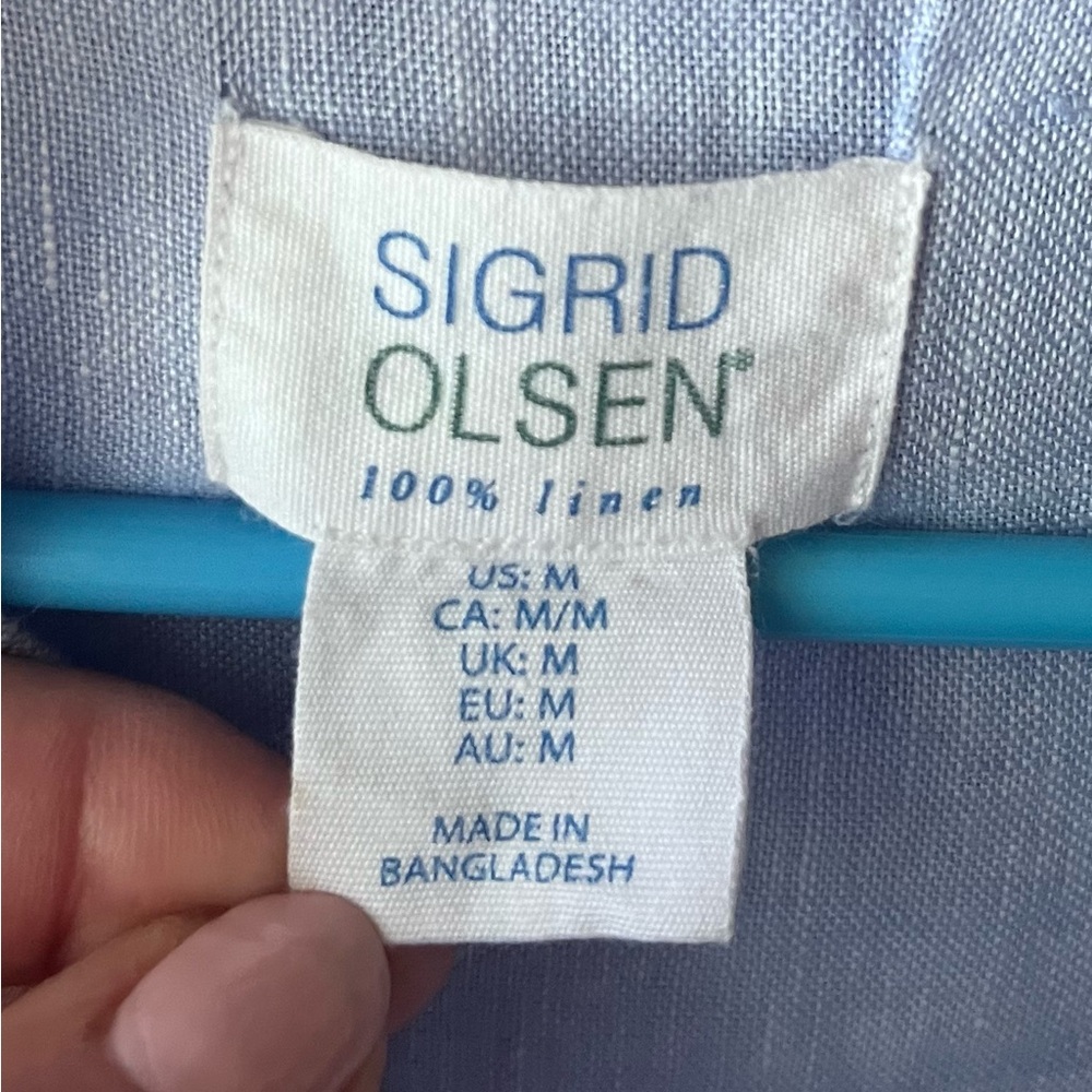 Love this Sigrid Olsen linen blouse, - Picture 3 of 4